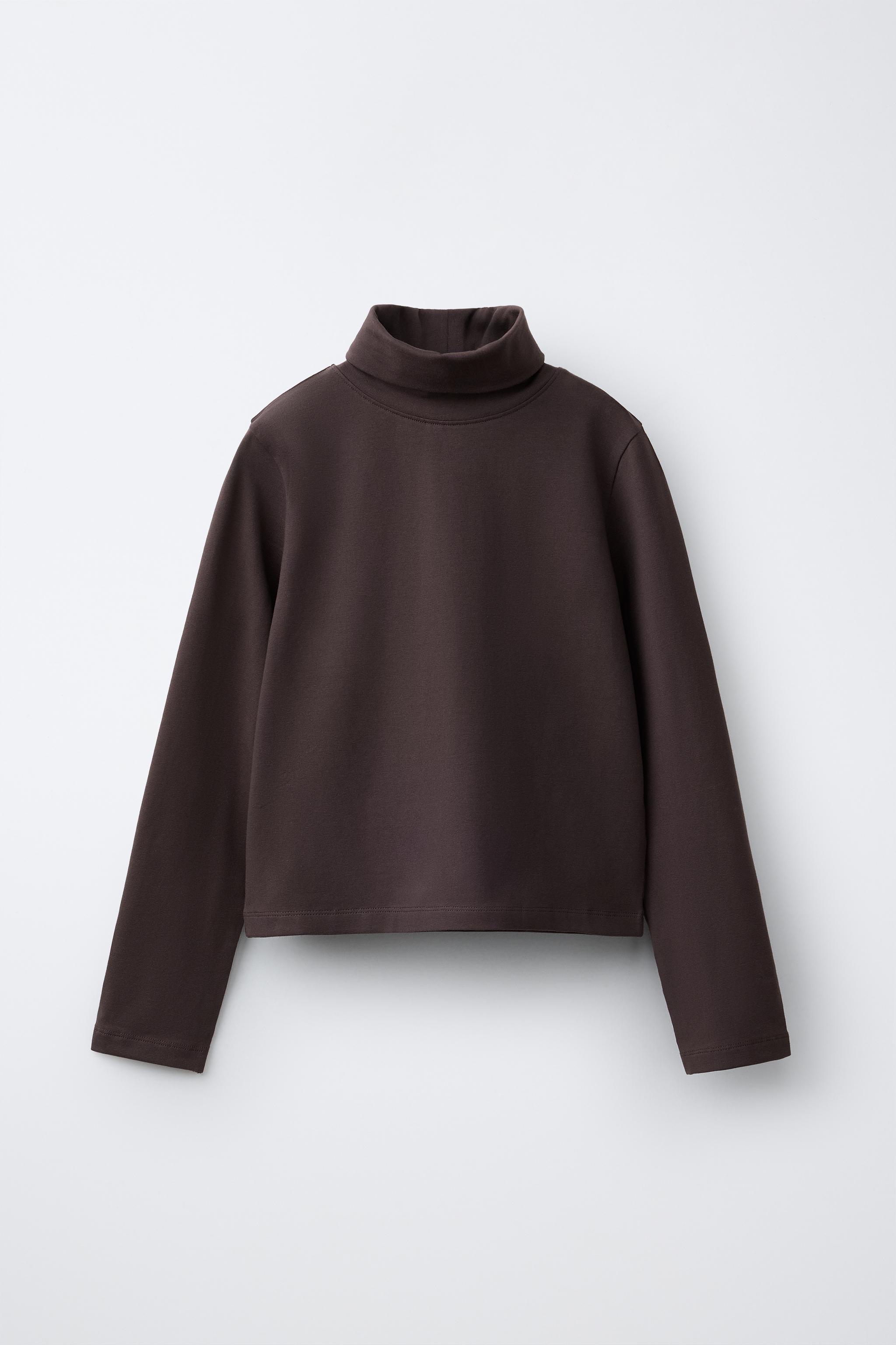 CAMISETA LISA GOLA DOBRADA - Rosa | ZARA Brasil