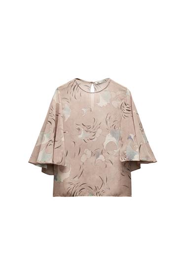 ZW COLLECTION FLOWING CAPE BLOUSE
