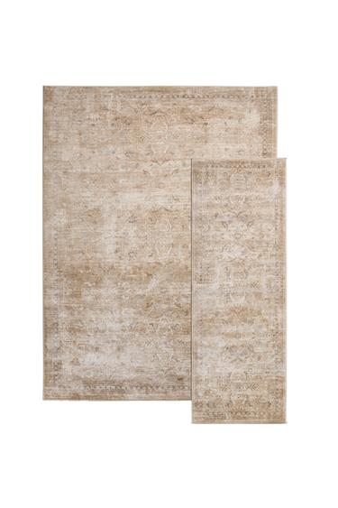Zara VINTAGE-EFFECT RUG - 米色