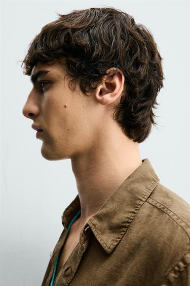 CHEMISE DÉLAVÉE 100 % LIN - Toffee de Zara - Image 5