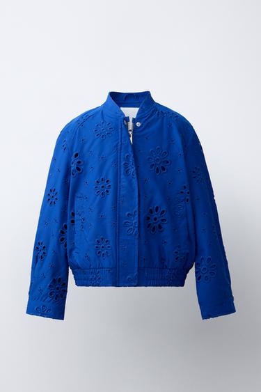 SWISS EMBROIDERED JACKET - Blue by Zara