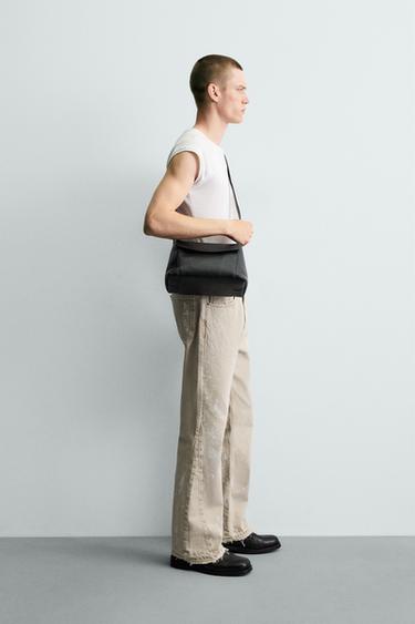 JEAN FLARE EFFET ÉCLABOUSSURES - Marron clair de Zara - Image 3