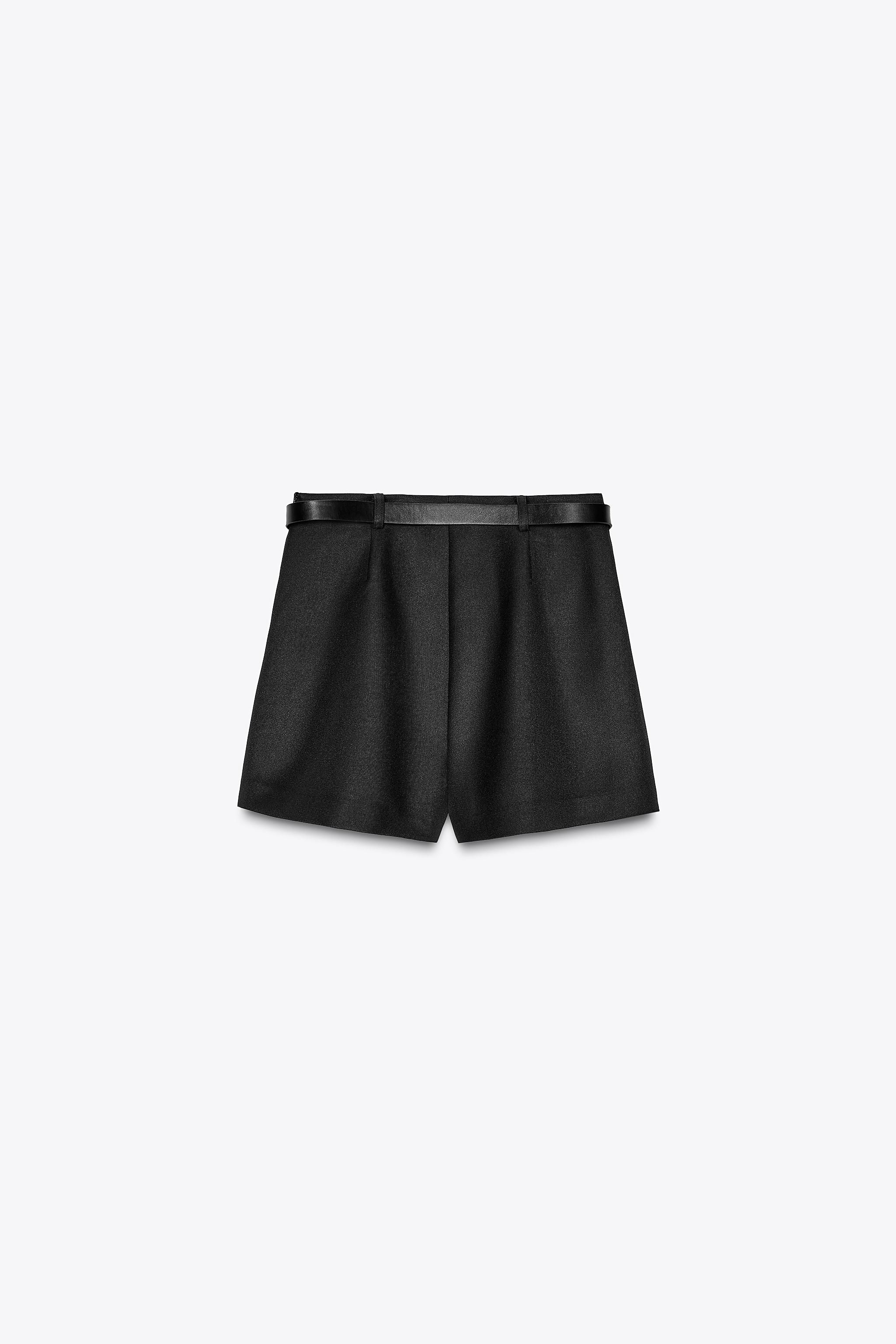 BELTED WRAP SKORT - Black | ZARA United States