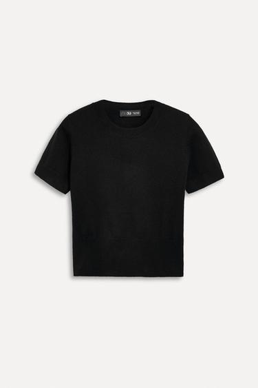 PULL EN CACHEMIRE À MANCHES COURTES 50E ANNIVERSAIRE - Noir de Zara - Image 1