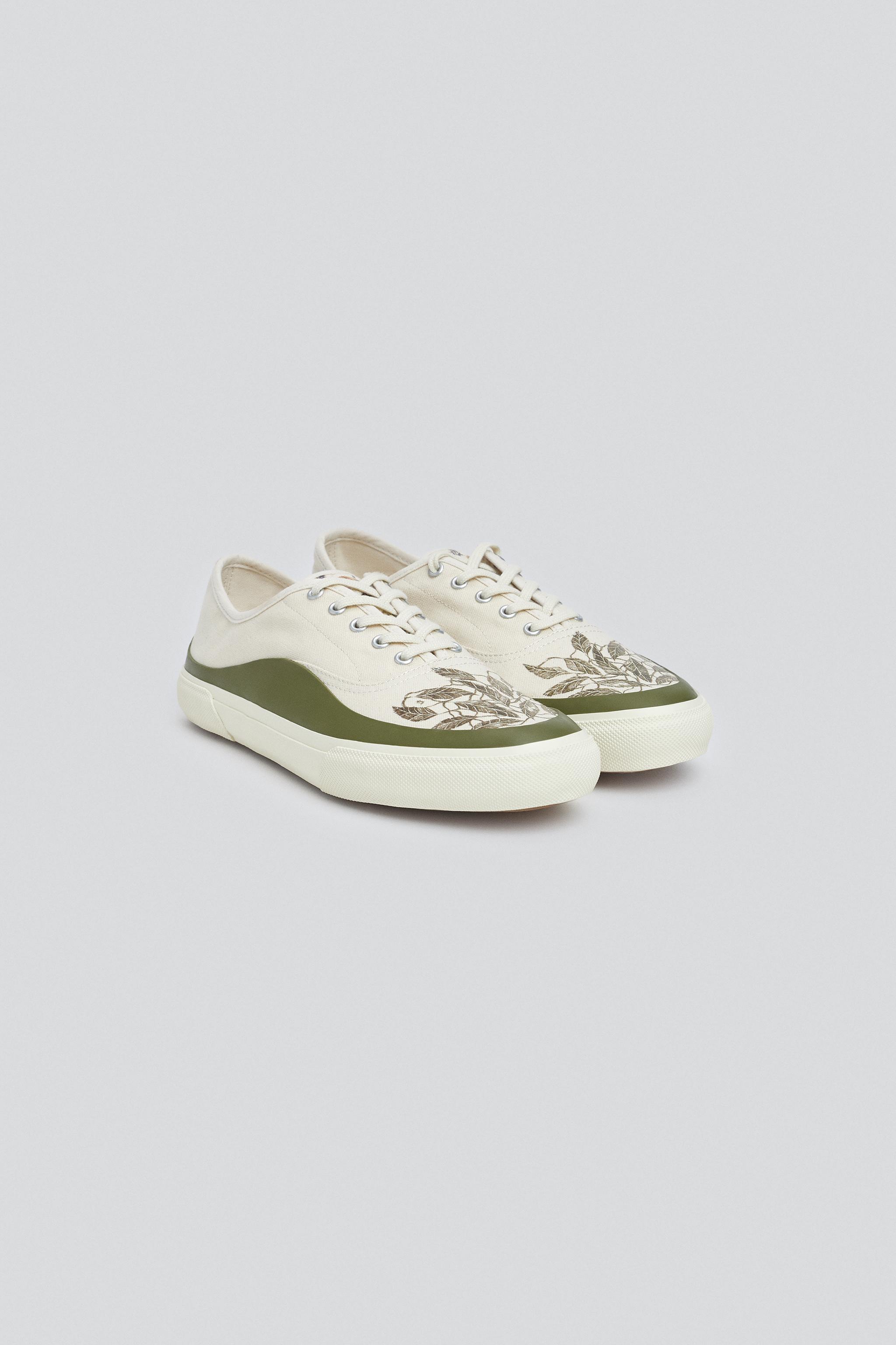 PRINTED CANVAS SNEAKERS