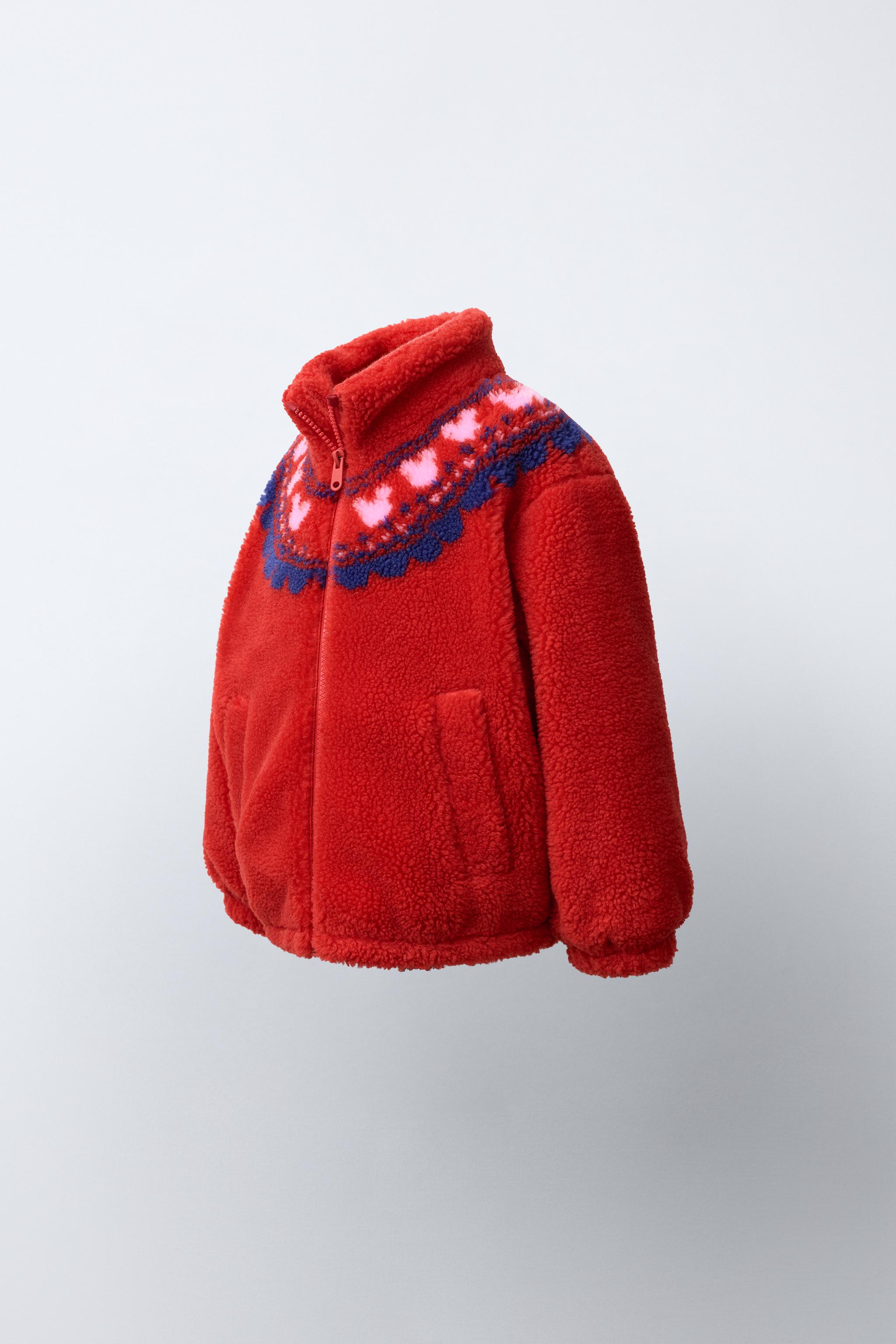 BLOUSON EFFET MOUTON IMPRIMÉ
