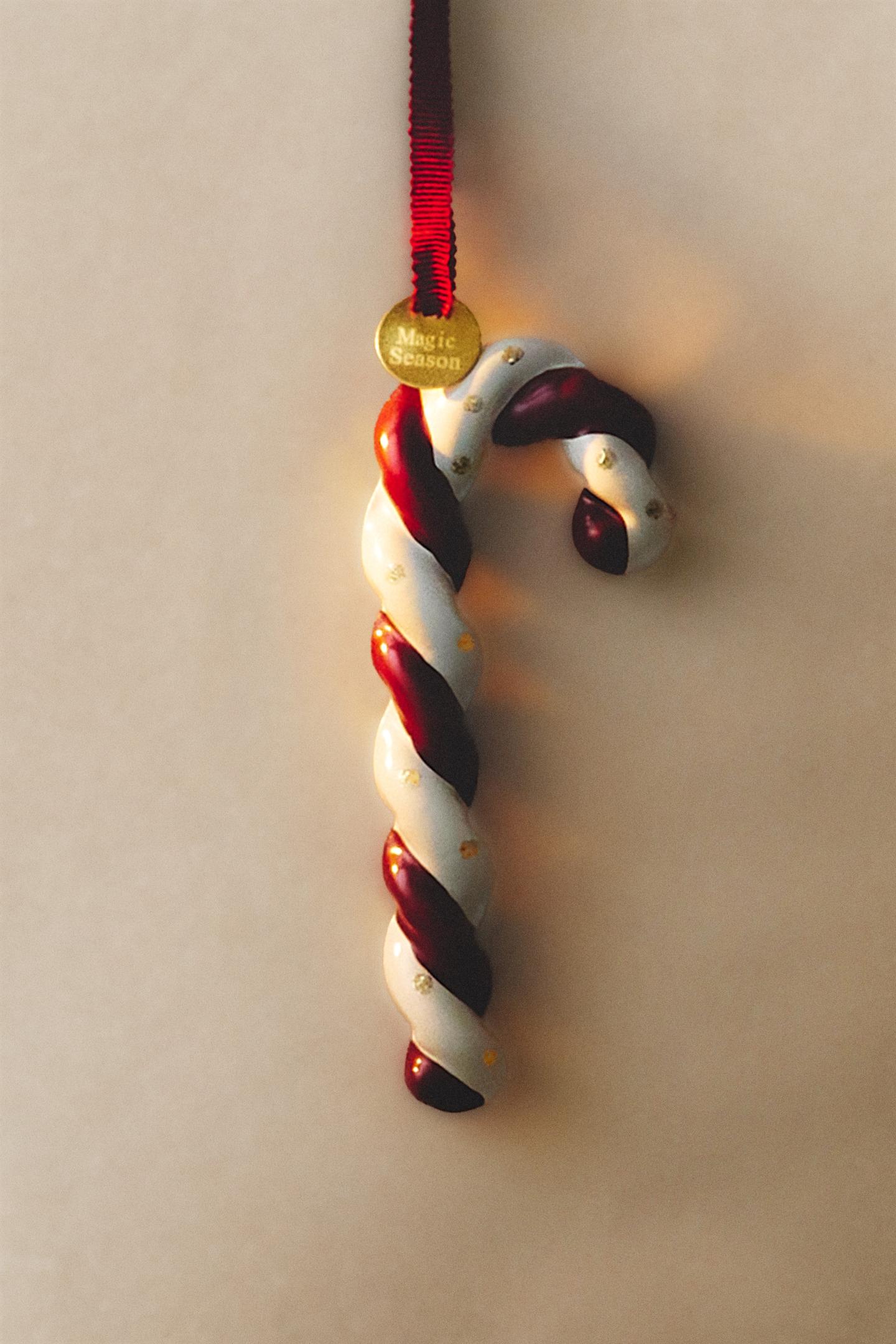 Ёлочные украшения Zara Candy Cane Christmas Tree Decoration, цвет: Белый / Красный — фото 5