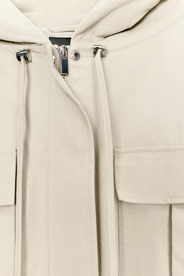 BLOUSON BALLON À CAPUCHE - Écru moyen de Zara - Image 12
