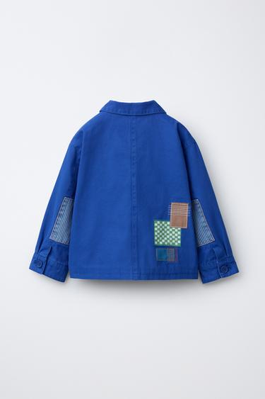 OVERSHIRT WITH PATCHES - Bluish by Zara
