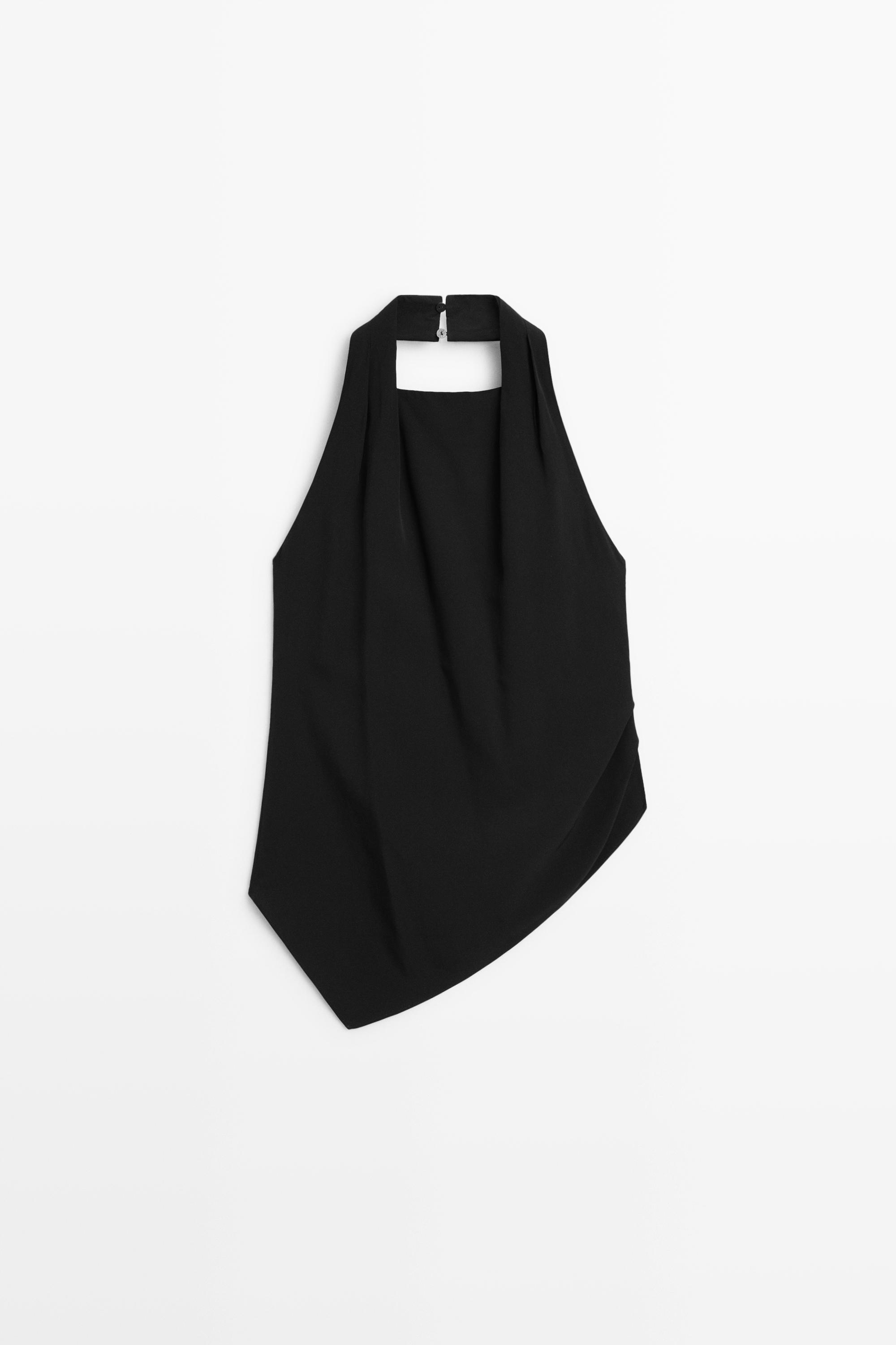 Flowing open-back top