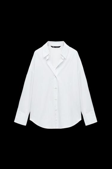 BASIC POPLIN SHIRT - White by Zara - Image 0