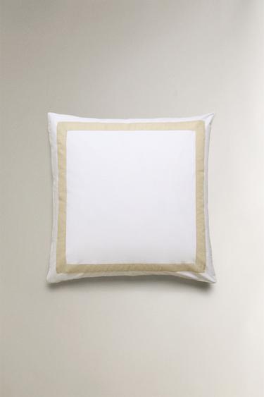 TAIE D’OREILLER COTON LISERÉ - Blanc de Zara - Image 1