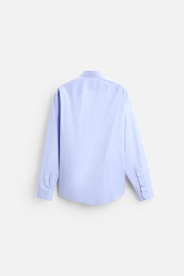 CHEMISE À TEXTURE - Bleu ciel de Zara - Image 6