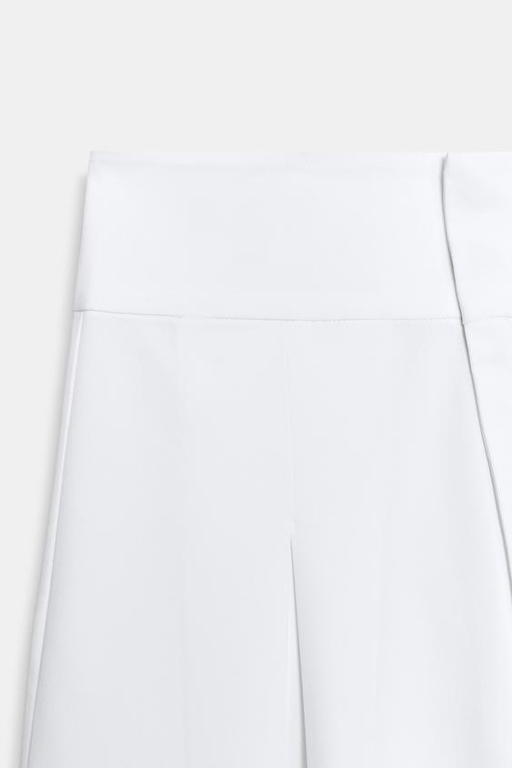 PANTALON BALLON À PLIS - Blanc de Zara - Image 8