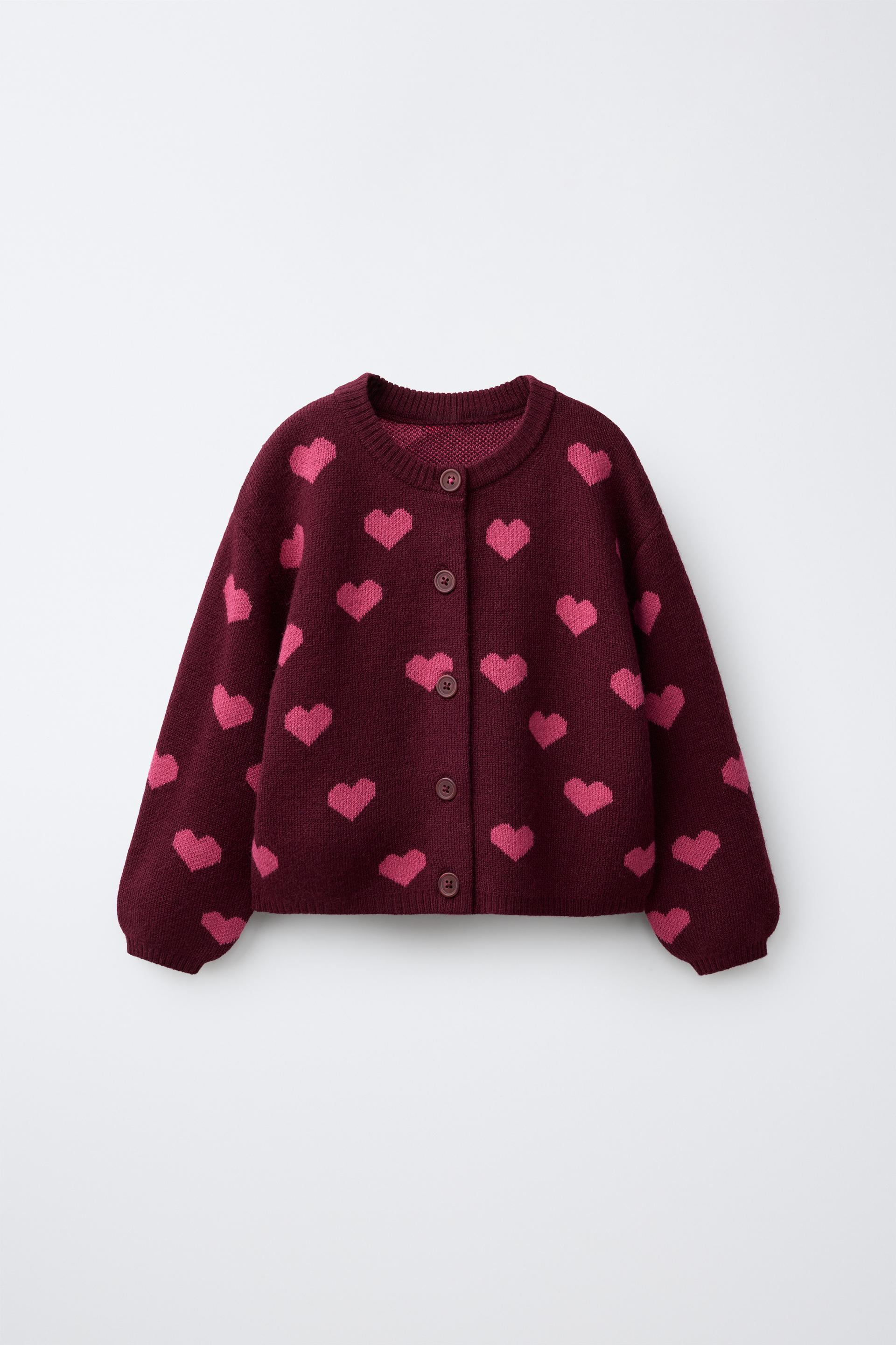 Heart Print Cardigan