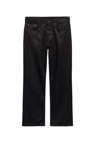 TRF STRAIGHT-LEG COATED JEANS