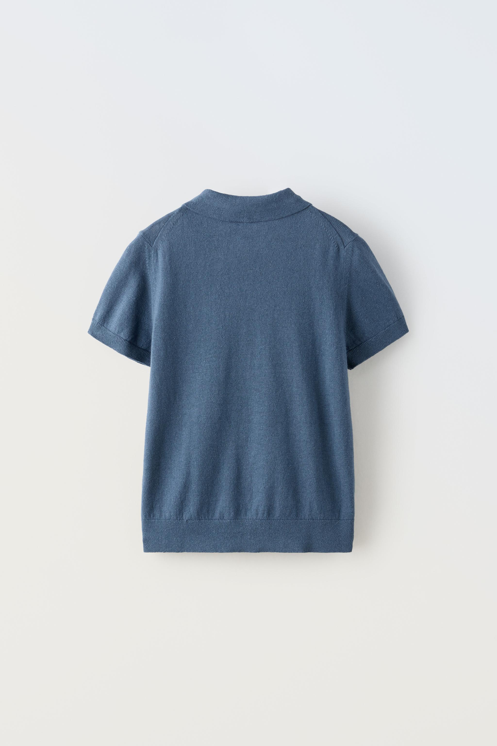 LINEN BLEND KNIT POLO