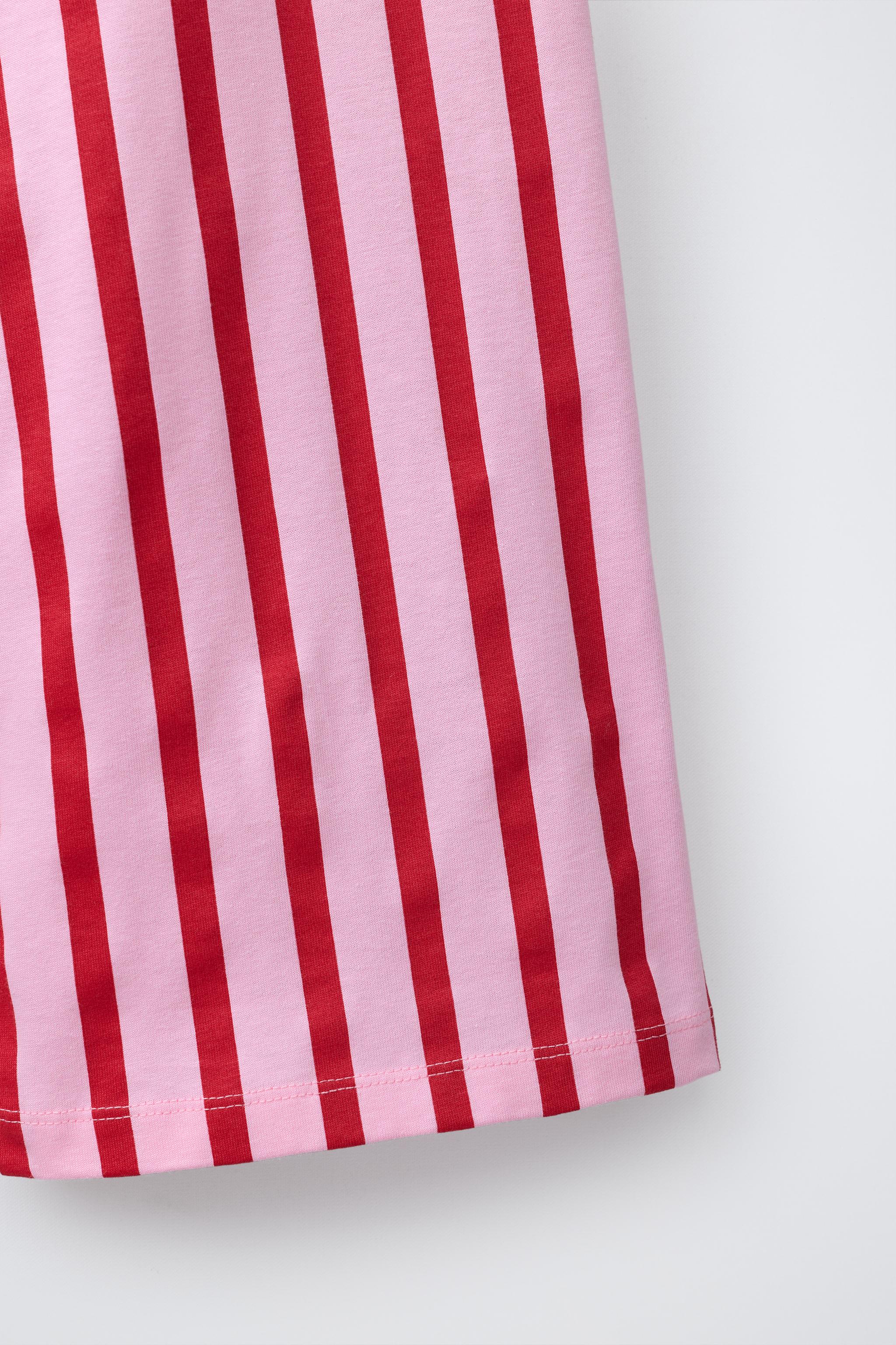 WIDE LEG STRIPED PANTS