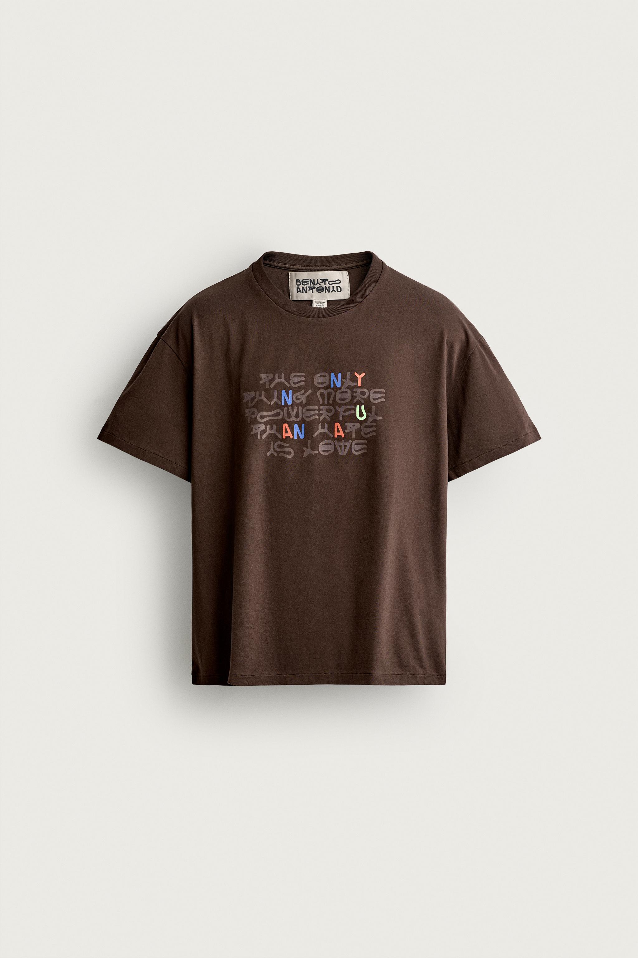 Zara YAZILI CROP FIT T-SHIRT