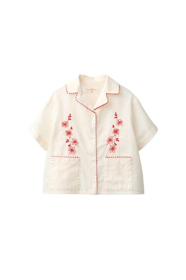 HEMD MIT STICKEREIEN CREATED BY CARAMEL LONDON X ZARA - Vanille von Zara