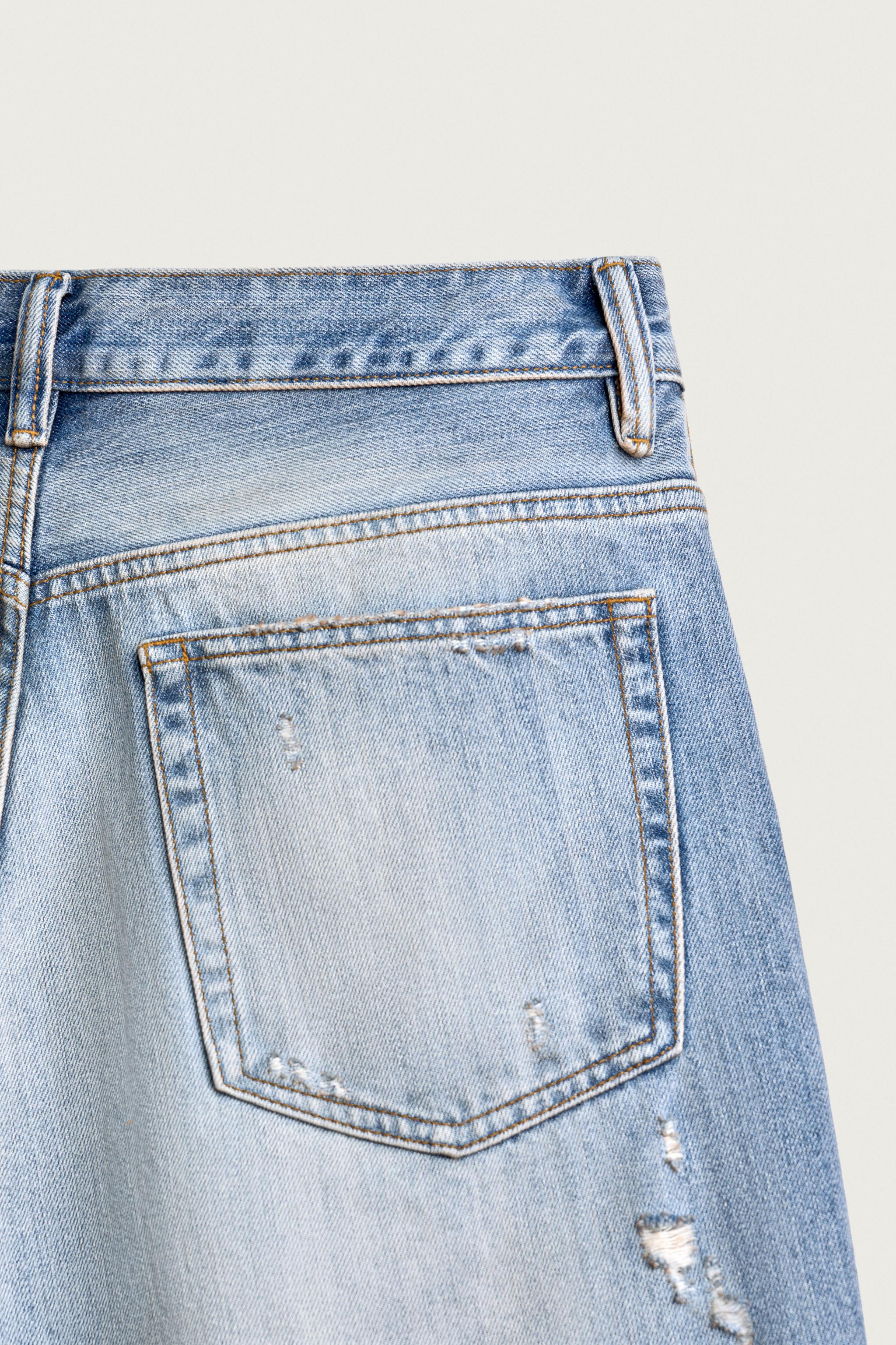 RIPPED BAGGY FIT DENIM SHORTS