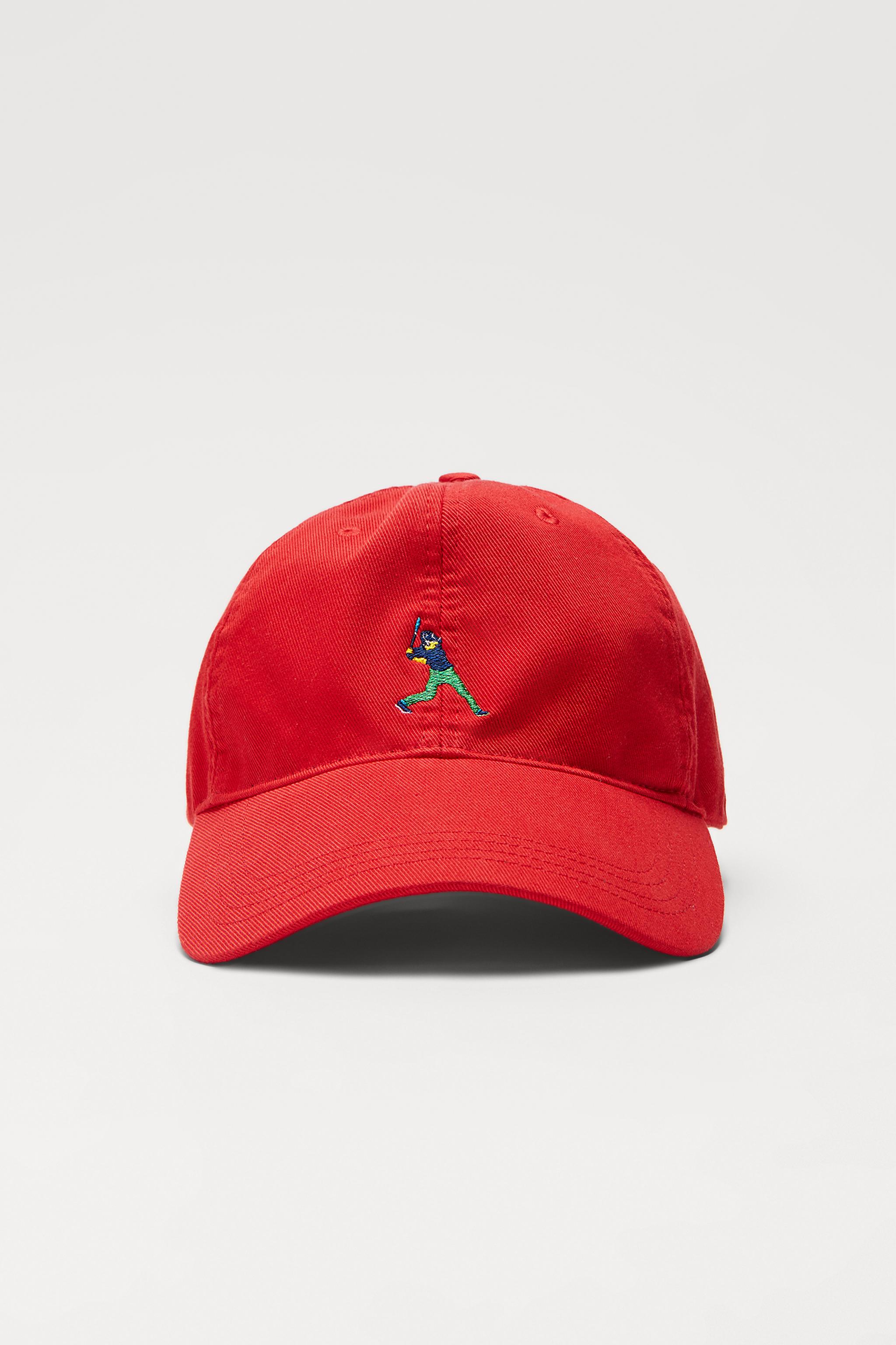 EMBROIDERED BASEBALL CAP - Red | ZARA United States