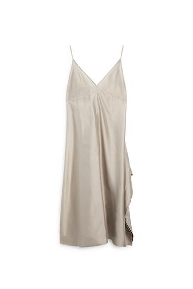 Vestido midi lencero escote pico - LIMITED EDITION - Raya Roja de Zara