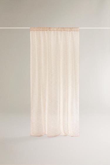 SHEER CURTAIN WITH LOW OPACITY - Light beige by Zara - Image 0