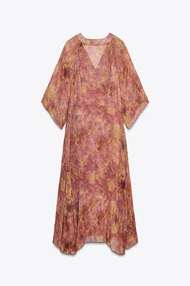 ROBE IMPRIMÉE ZW COLLECTION - Rose de Zara - Image 7