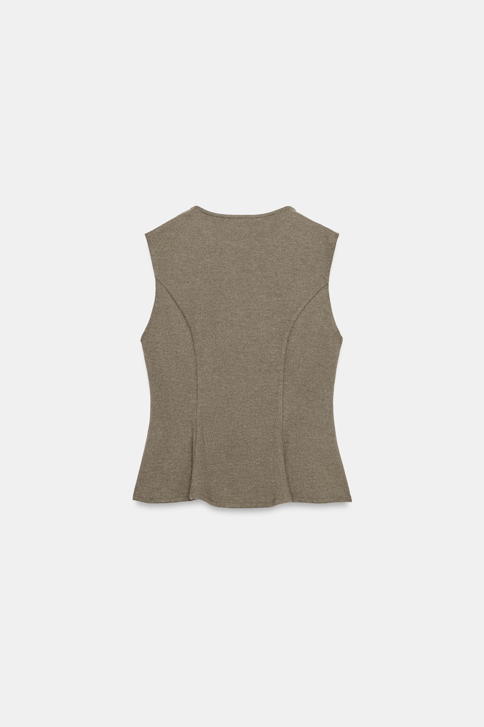 Zara Soft Peplum Top görsel 8