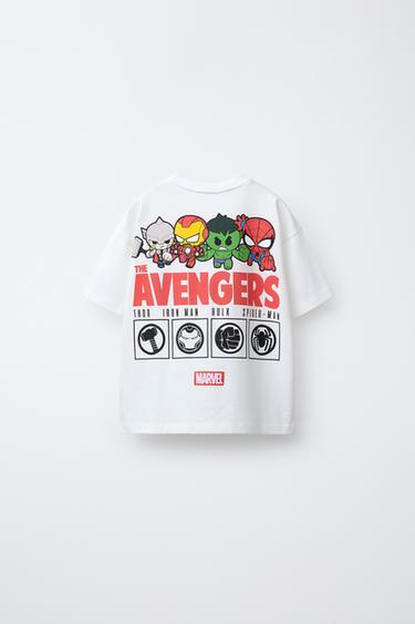 T-SHIRT EN RELIEF THE AVENGERS © MARVEL - Blanc de Zara - Image 1