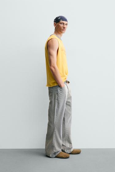 DÉBARDEUR EN MAILLE À IMPRIMÉ - Jaune de Zara - Image 3