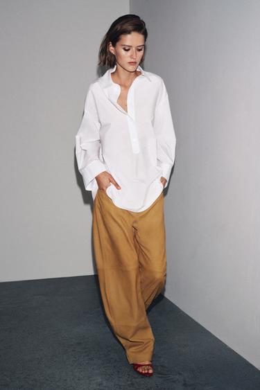 ZW COLLECTION POPLIN SHIRT - White by Zara