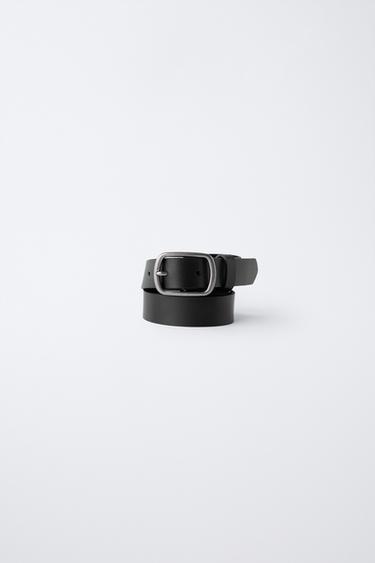 CINTURÓN 100% PIEL - Negro de Zara