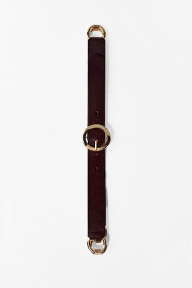 CINTURÓN COMBINADO CADENAS - Marrón de Zara