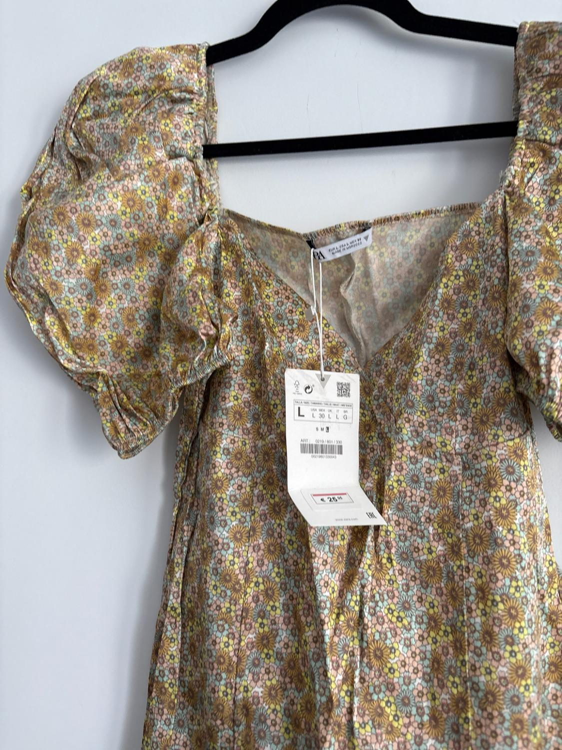 PRINTED SATIN DRESS - Image 3