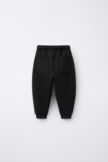 PANTALON DE JOGGING INTERLOCK - Noir de Zara - Image 1