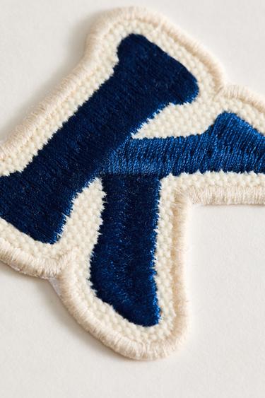 THERMO-ADHESIVE LETTER K PATCH - Blue by Zara - Image 2
