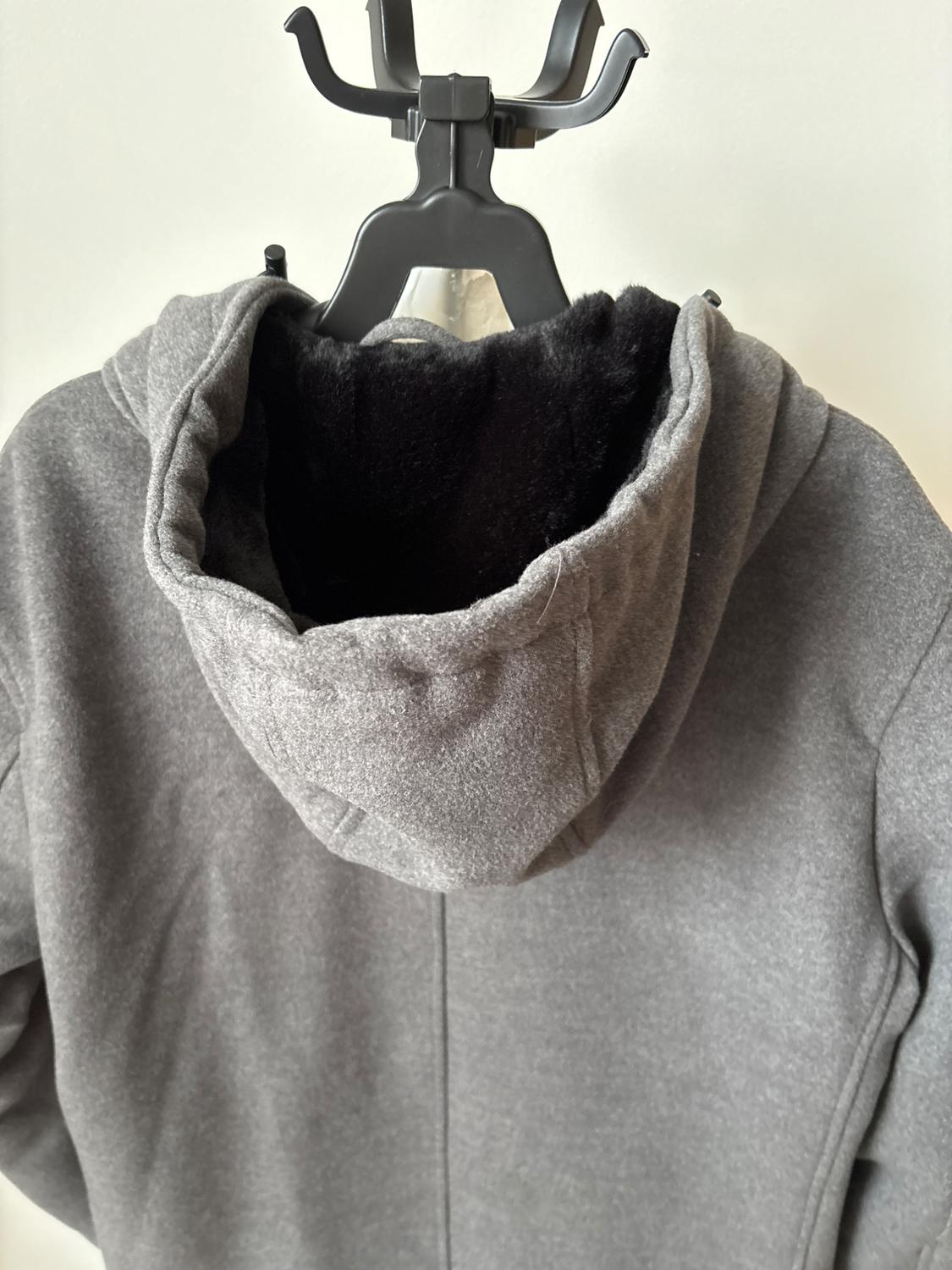 FAUX FUR LINED HOODED COAT - Image 6
