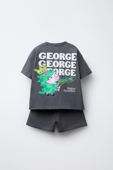 Zara GEORGE PEPPA PIG ™ PRINTED JOGGING SET - Gray / Tan