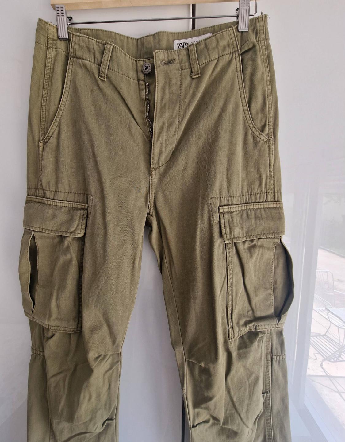 ZW COLLECTION SLIM FIT CARGO TROUSERS - Image 2