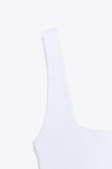 DÉBARDEUR À BRETELLES LARGES - Blanc de Zara - Image 6