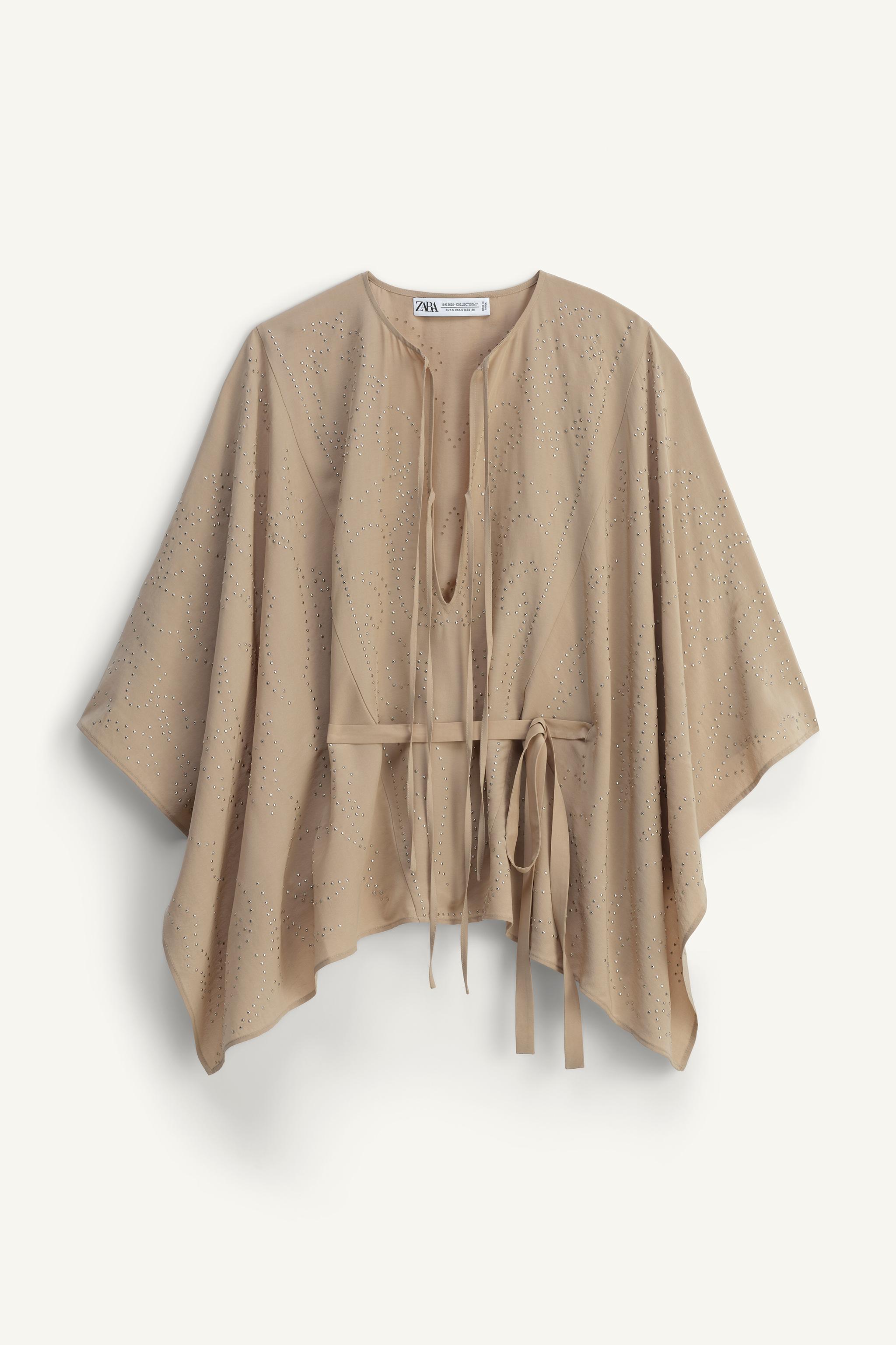 LIMITED EDITION STUDDED KIMONO - Beige | ZARA United States
