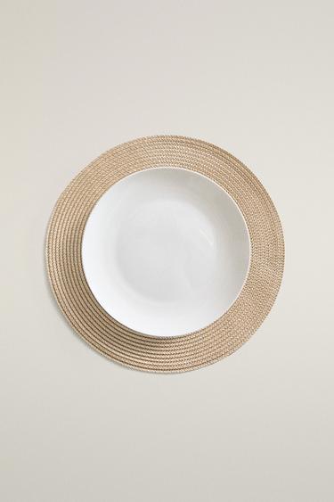 PACK OF ROUND PLACEMATS (PACK OF 2) - Beige-brown by Zara
