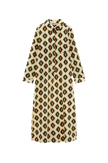 PRINTED MIDI DRESS