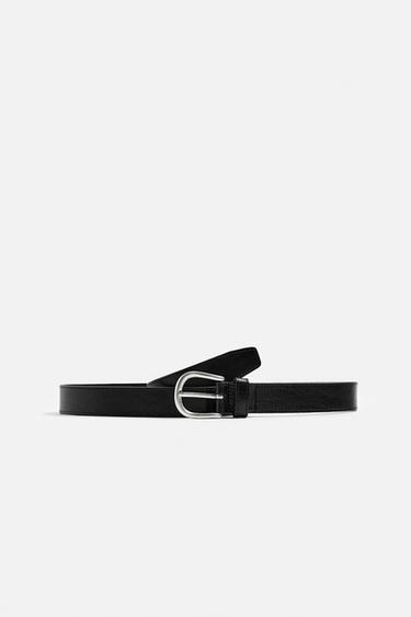 NUBUCK LEATHER BELT - Black by Zara