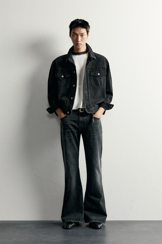 CAZADORA DENIM OVERSIZED FIT - Negro de Zara - Imagen 0