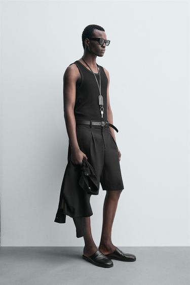 DÉBARDEUR CÔTELÉ - Noir de Zara - Image 3