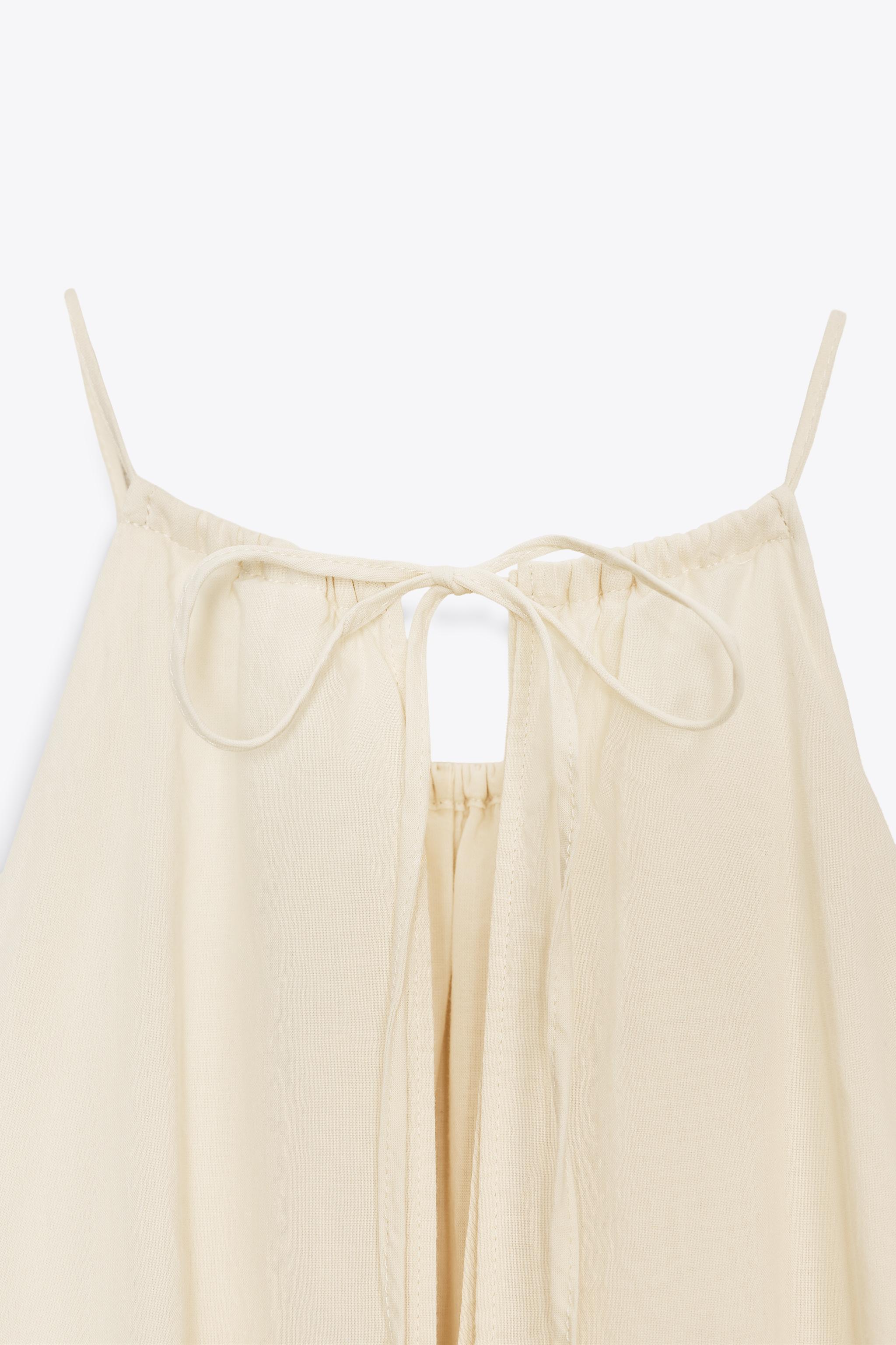 ホルターネック フリル ワンピース ZW COLLECTION - バニラ