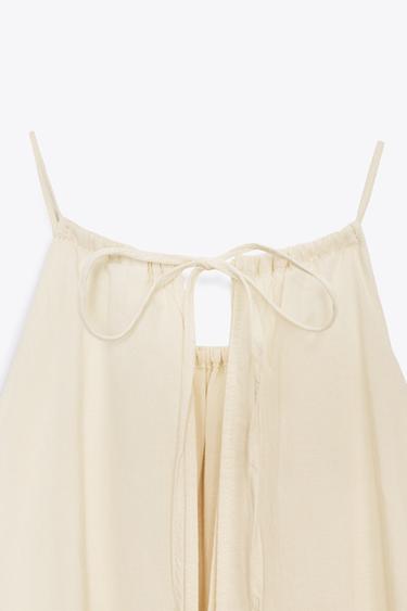 ZW COLLECTION HALTER RUFFLE DRESS - Vanilla by Zara - Image 8